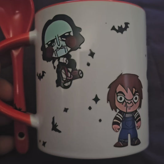 One of a kind f horror movie mug