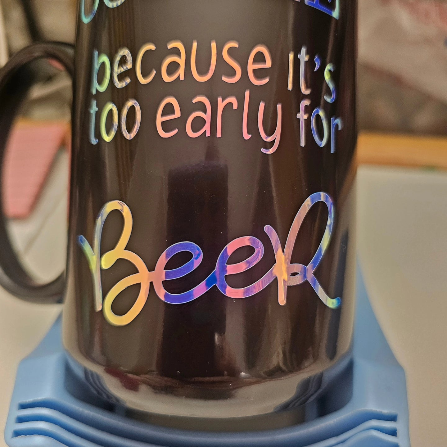 Color changing beer coffee cup