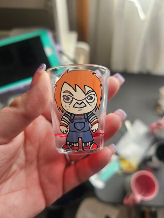 Chucky shot glass