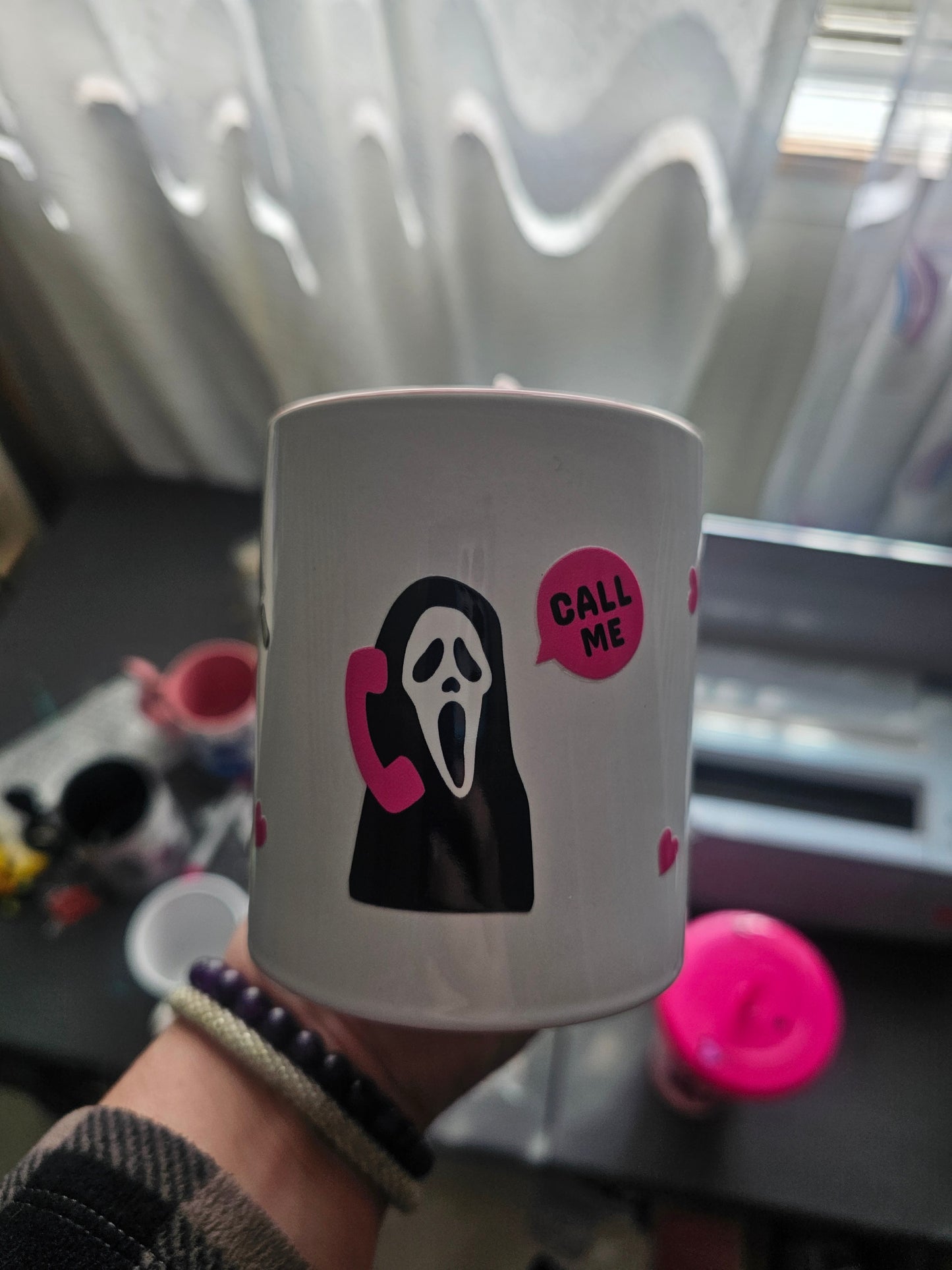 Ghostface coffee cup