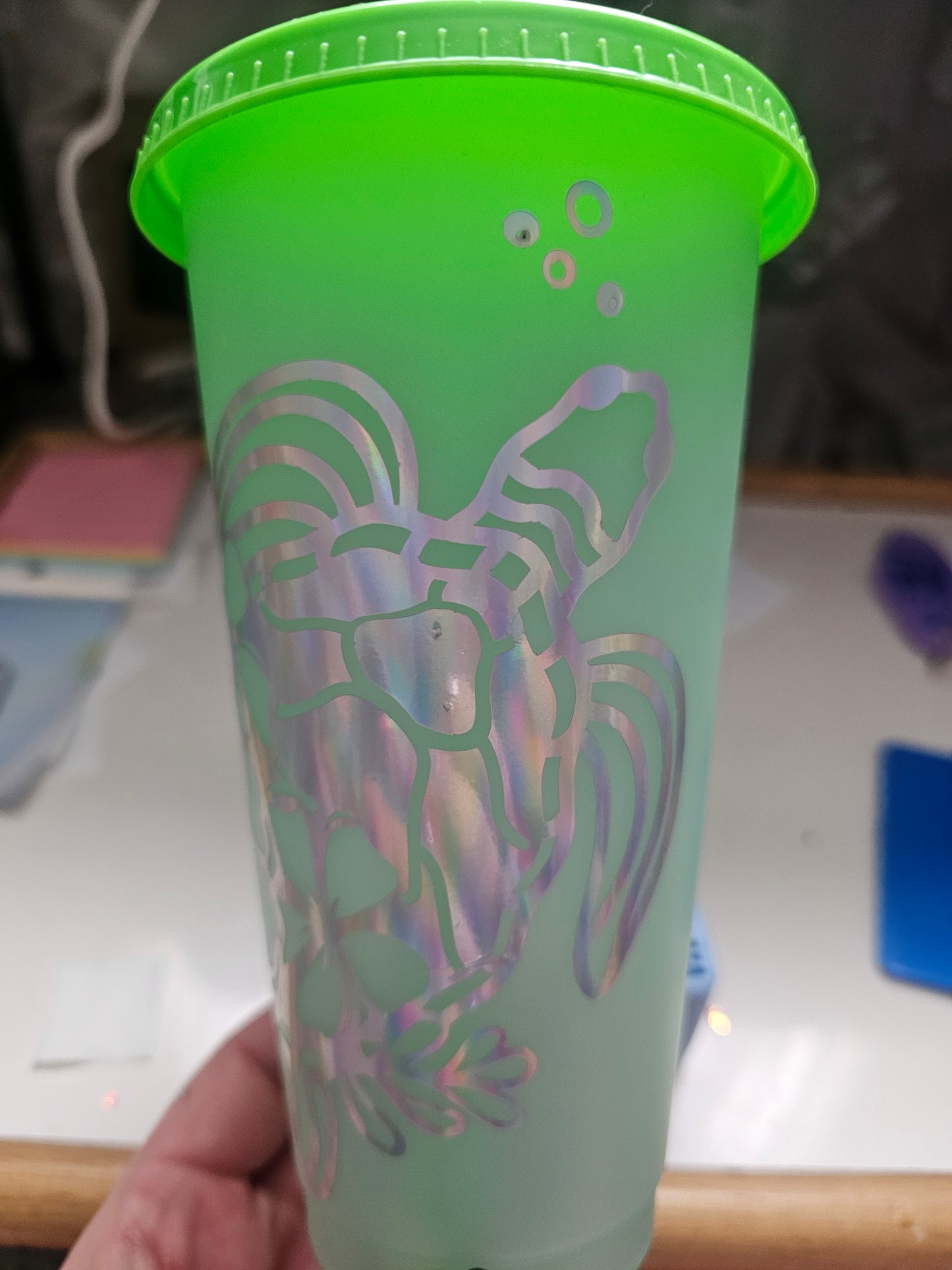 Sea turtle color changing cup